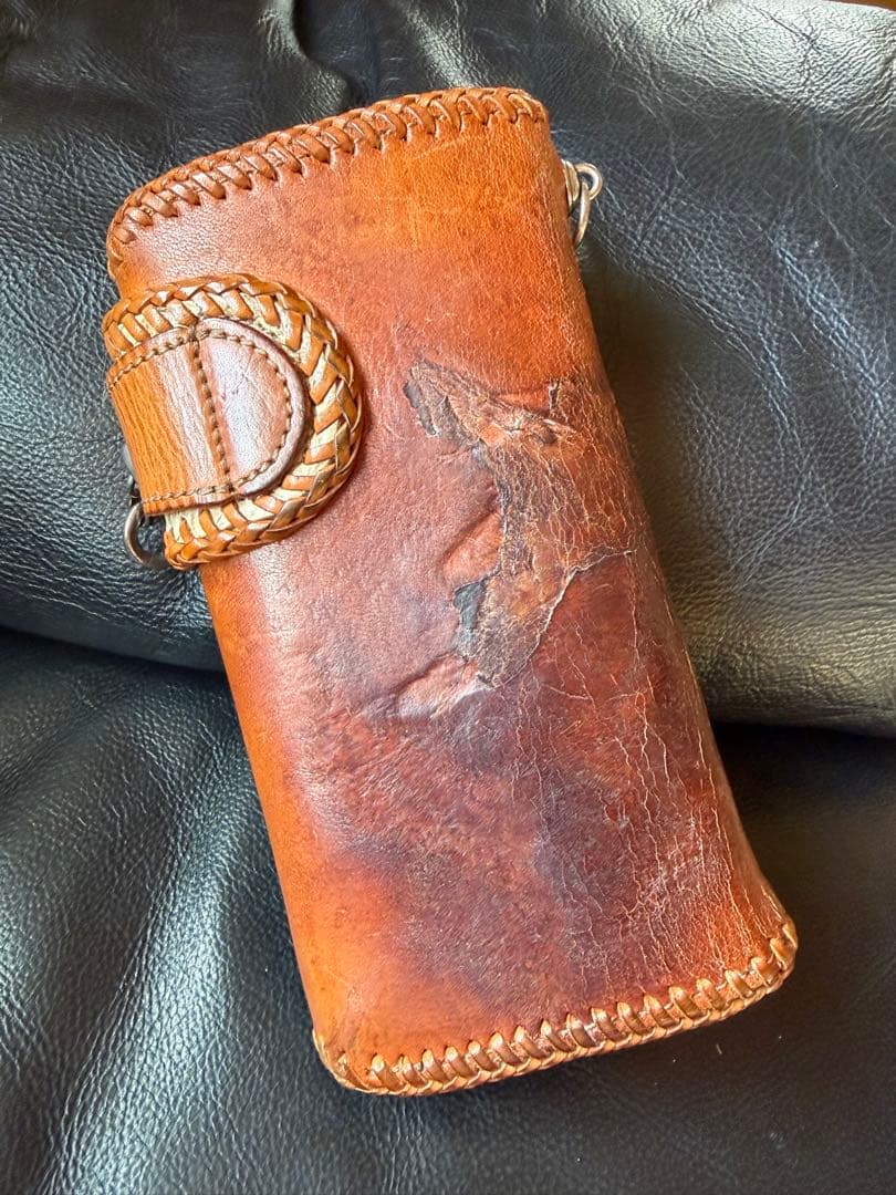 アルズニ　長財布　希少焼印オーダーメイドカスタム　美品ライダース