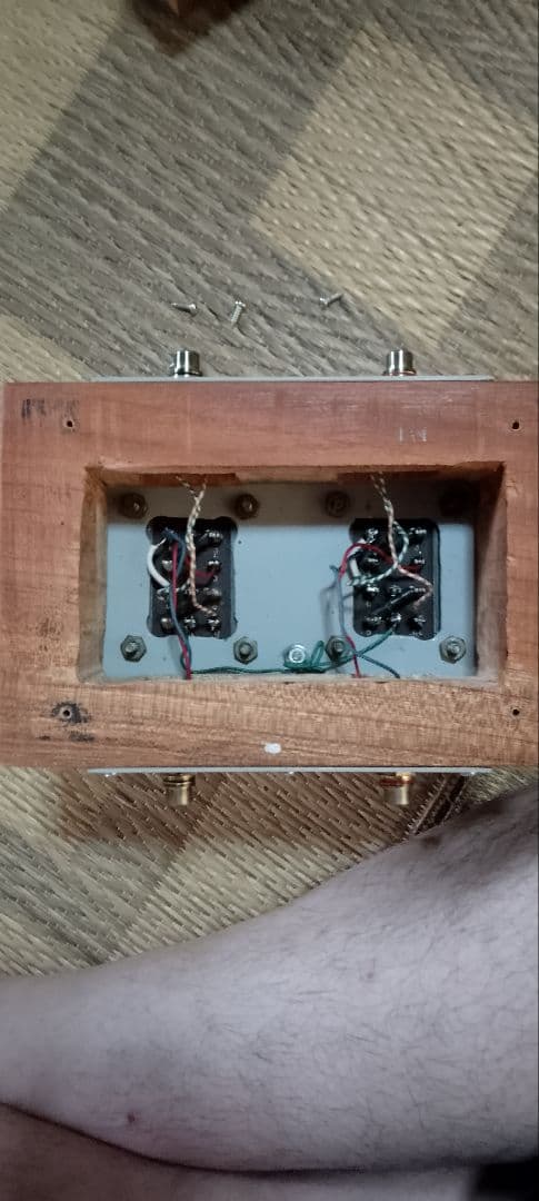 真空管アンプ シルバー/ウッド