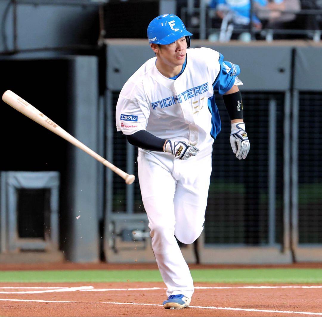 日本ハムファイターズ 吉田賢吾 #60　バット NPBマーク 支給品　実使用