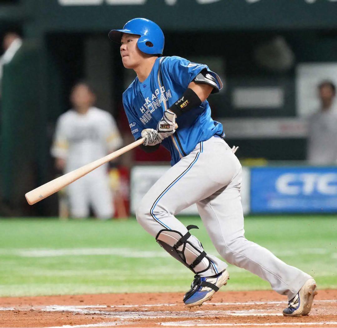 日本ハムファイターズ 吉田賢吾 #60　バット NPBマーク 支給品　実使用