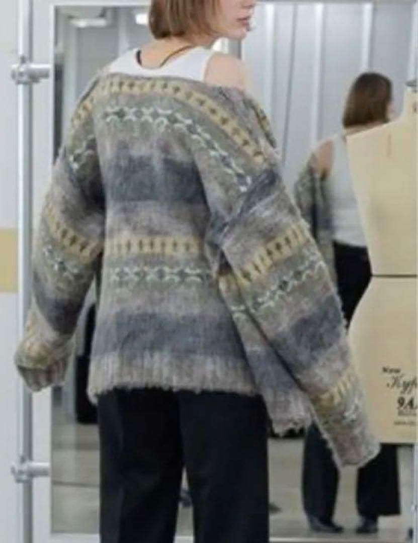 PERVERZE モヘア カーディガン 2022 gray セーター パーバーズ