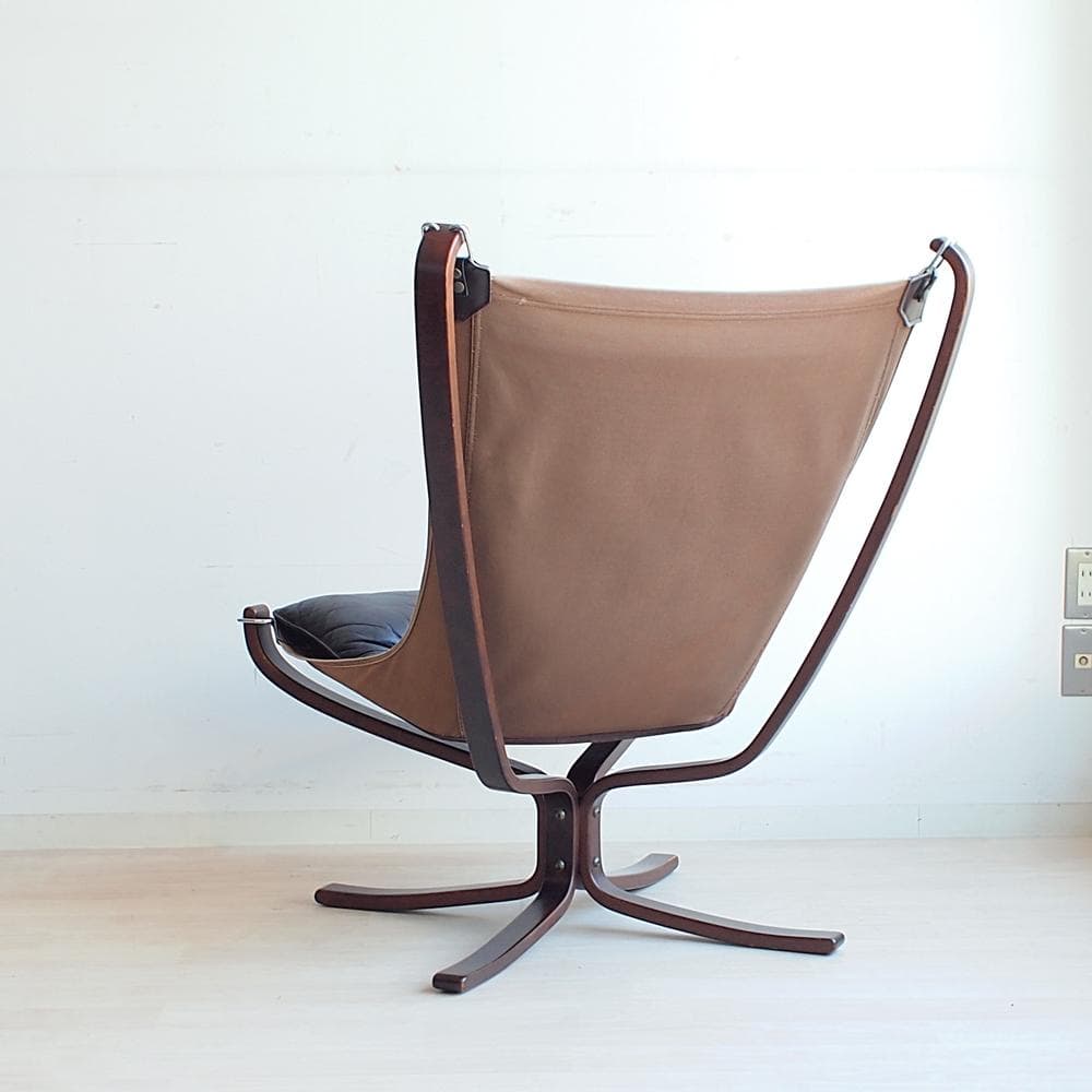70'sビンテージ バットネ/Vatne ファルコンチェア 本革 ローズウッド