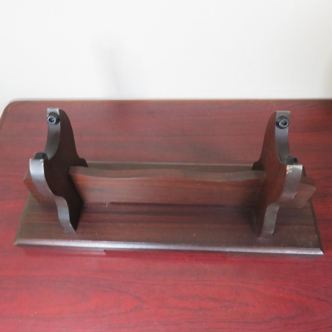 天然木 中筒台 象牙台 唐木 赤木 木製 牙飾り台 組み立て式