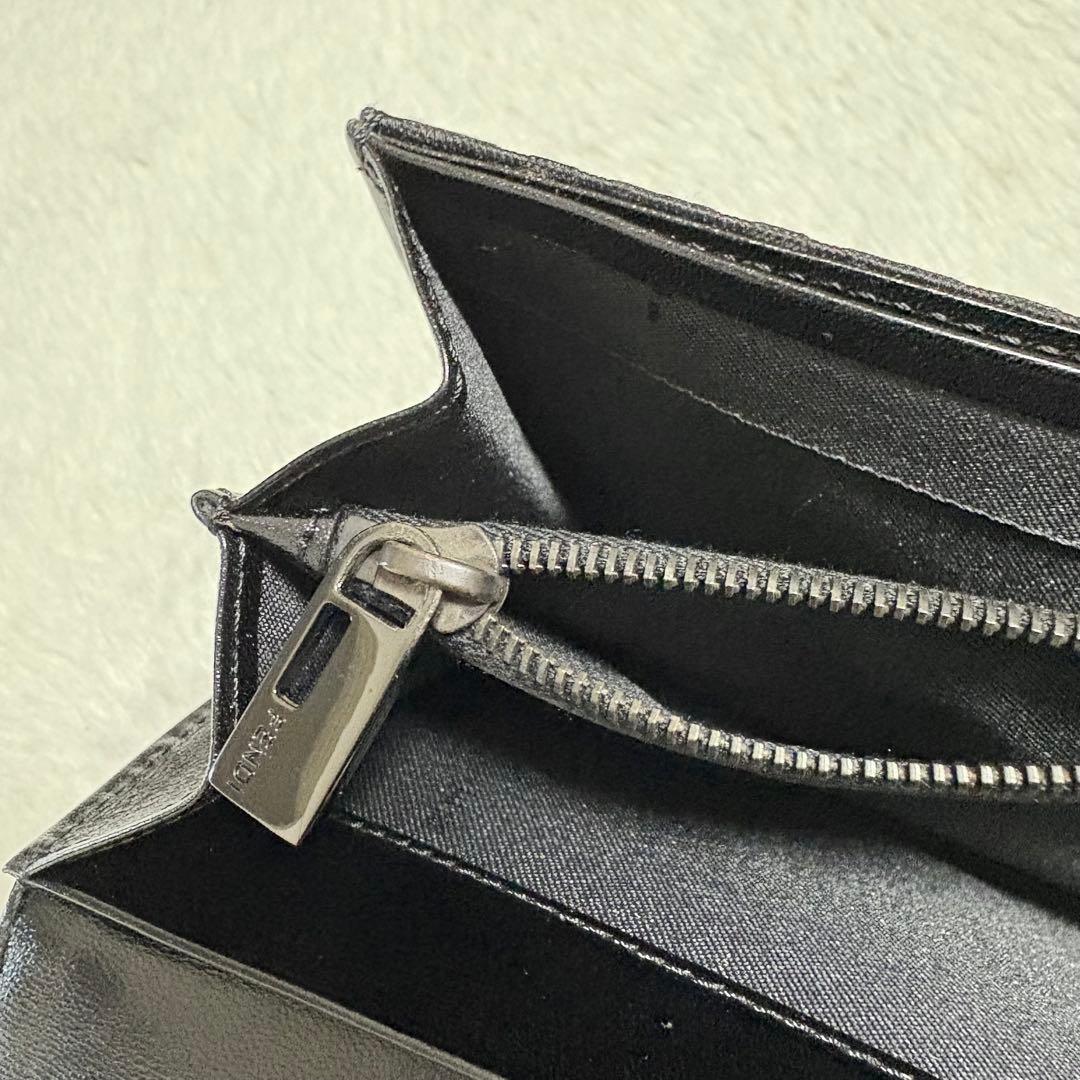 フェンディ FENDI ズッカ柄 長財布 キャンバス 未使用級美品