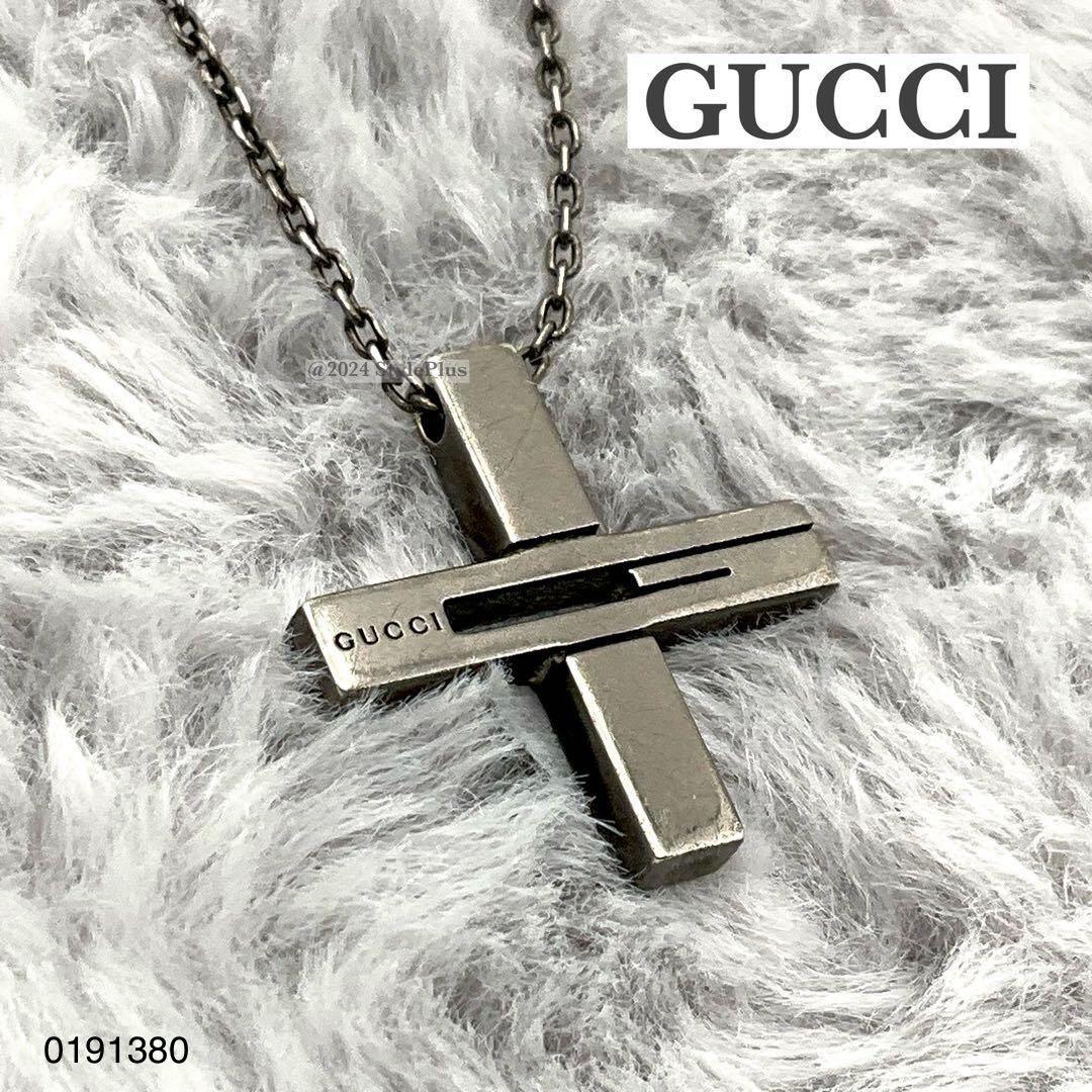 GUCCI グッチ ネックレス Gロゴ クロス チェーン