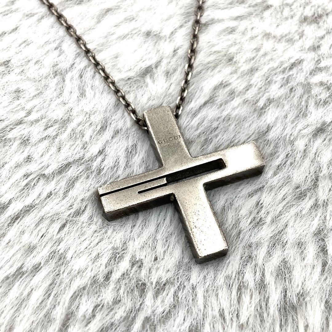 GUCCI グッチ ネックレス Gロゴ クロス チェーン