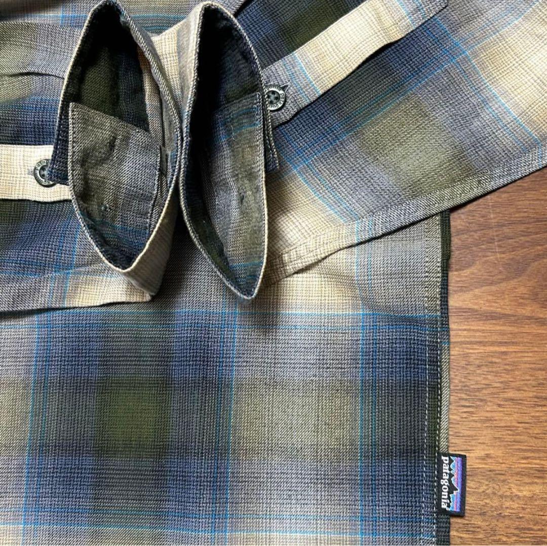 美品　Patagonia パタゴニア　オンブレ　チェック　　長袖　M