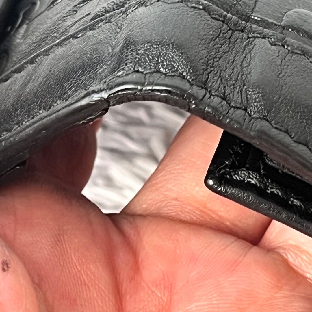 美品✨GUCCI ホースビット型押し　レザー　ロゴ金具　ブラック　長財布