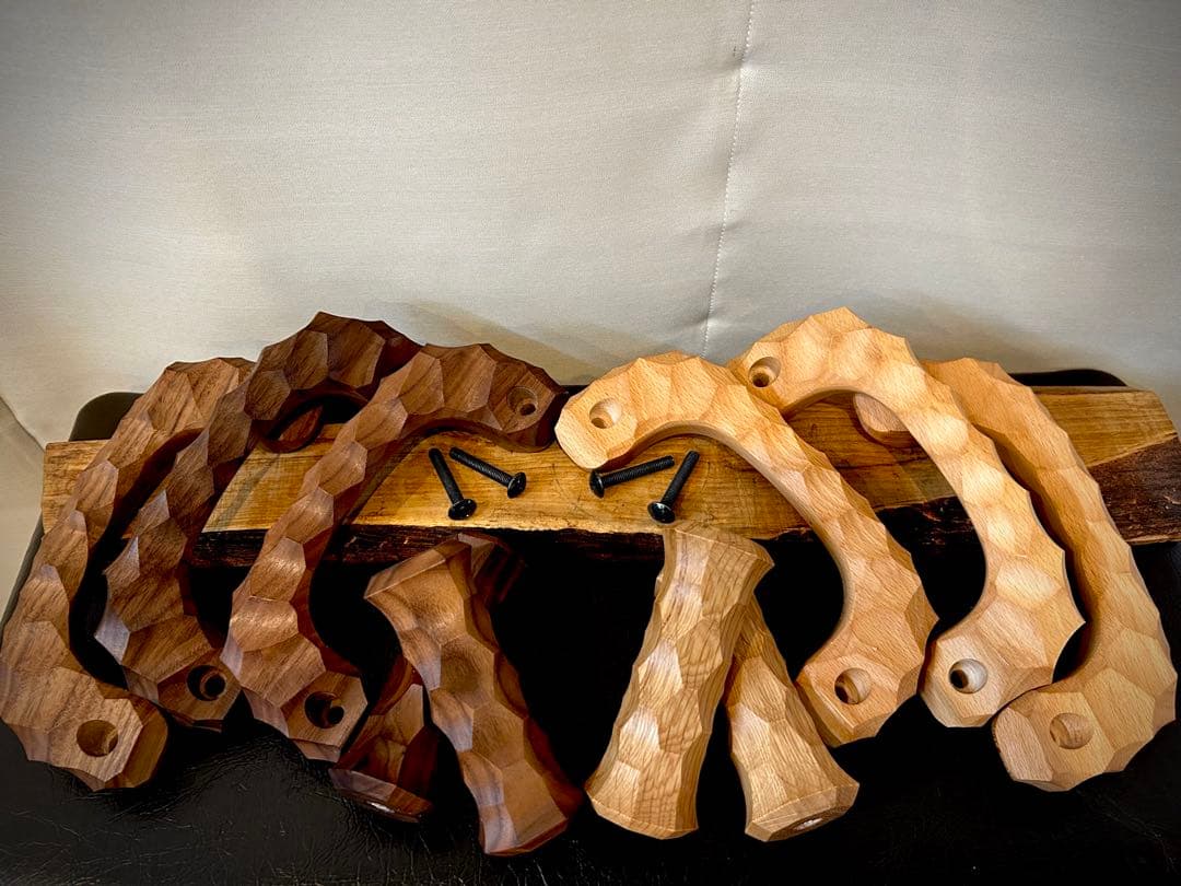 3本セット　アシストグリップ　35本目！！名栗加工　超絶極上激渋品　ハイエース