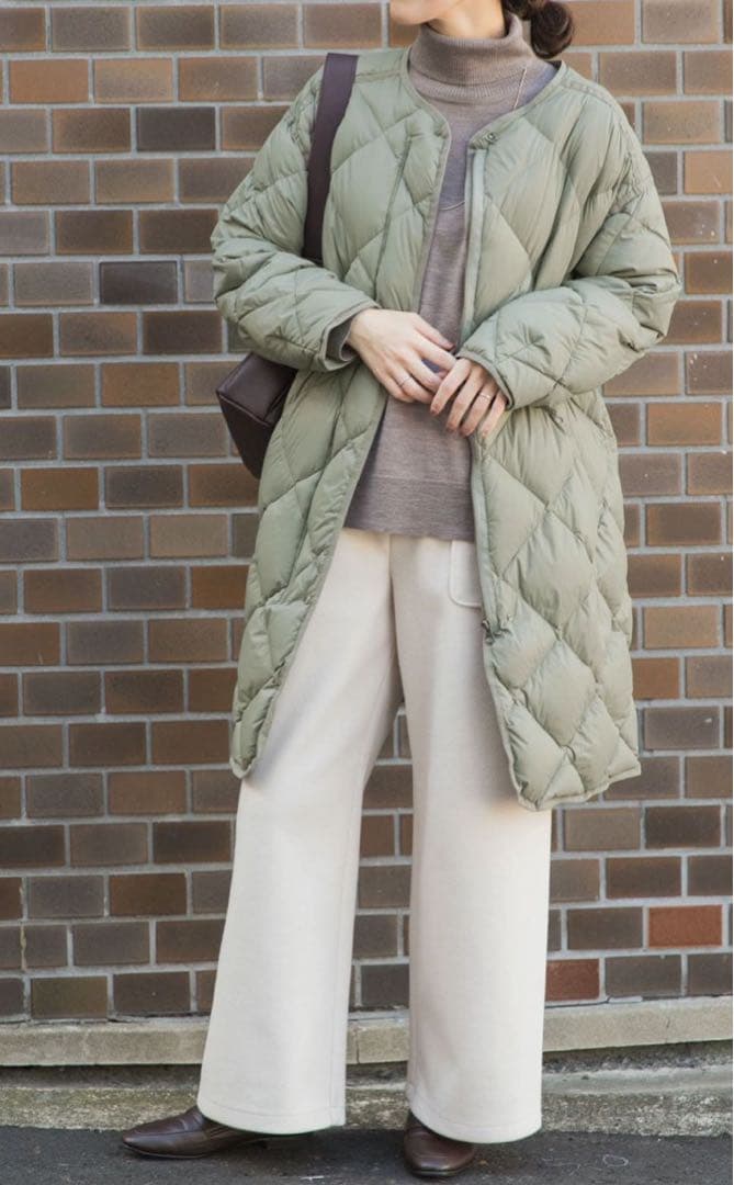 DOORS ライトダウンキルトロングコート　 新品タグ付　カーキ