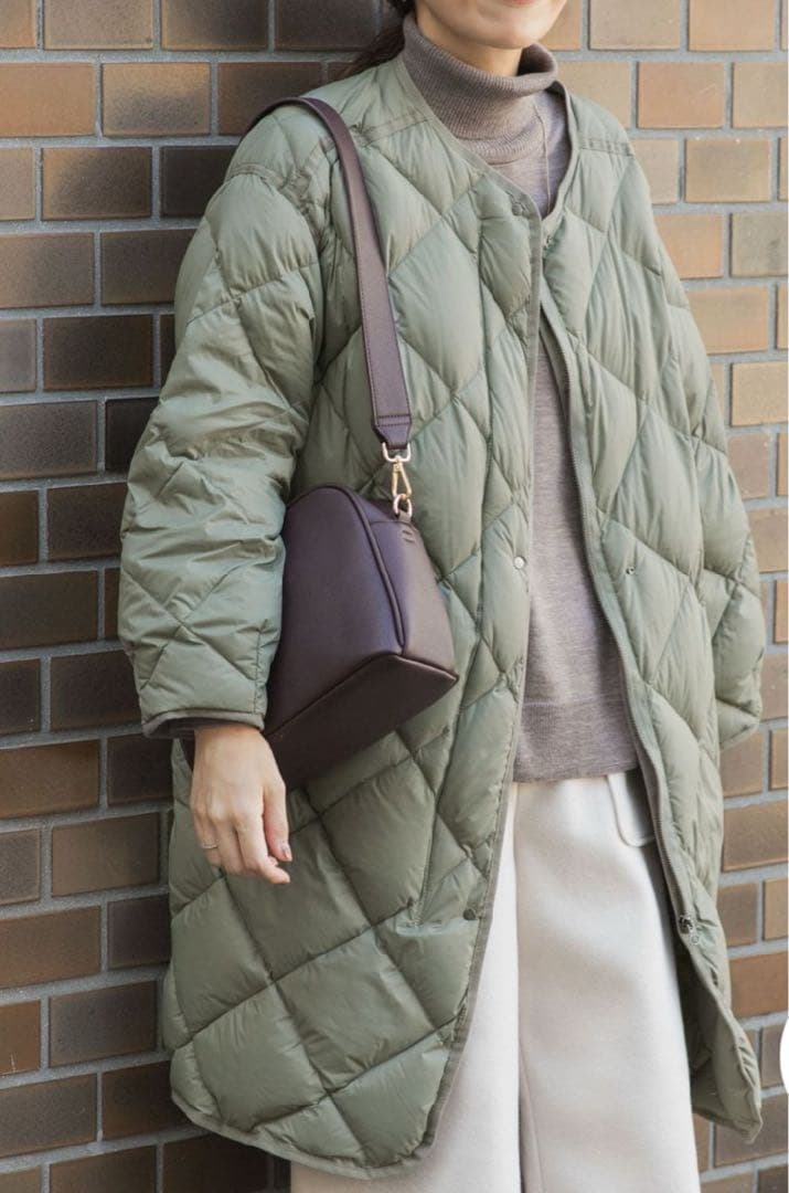 DOORS ライトダウンキルトロングコート　 新品タグ付　カーキ