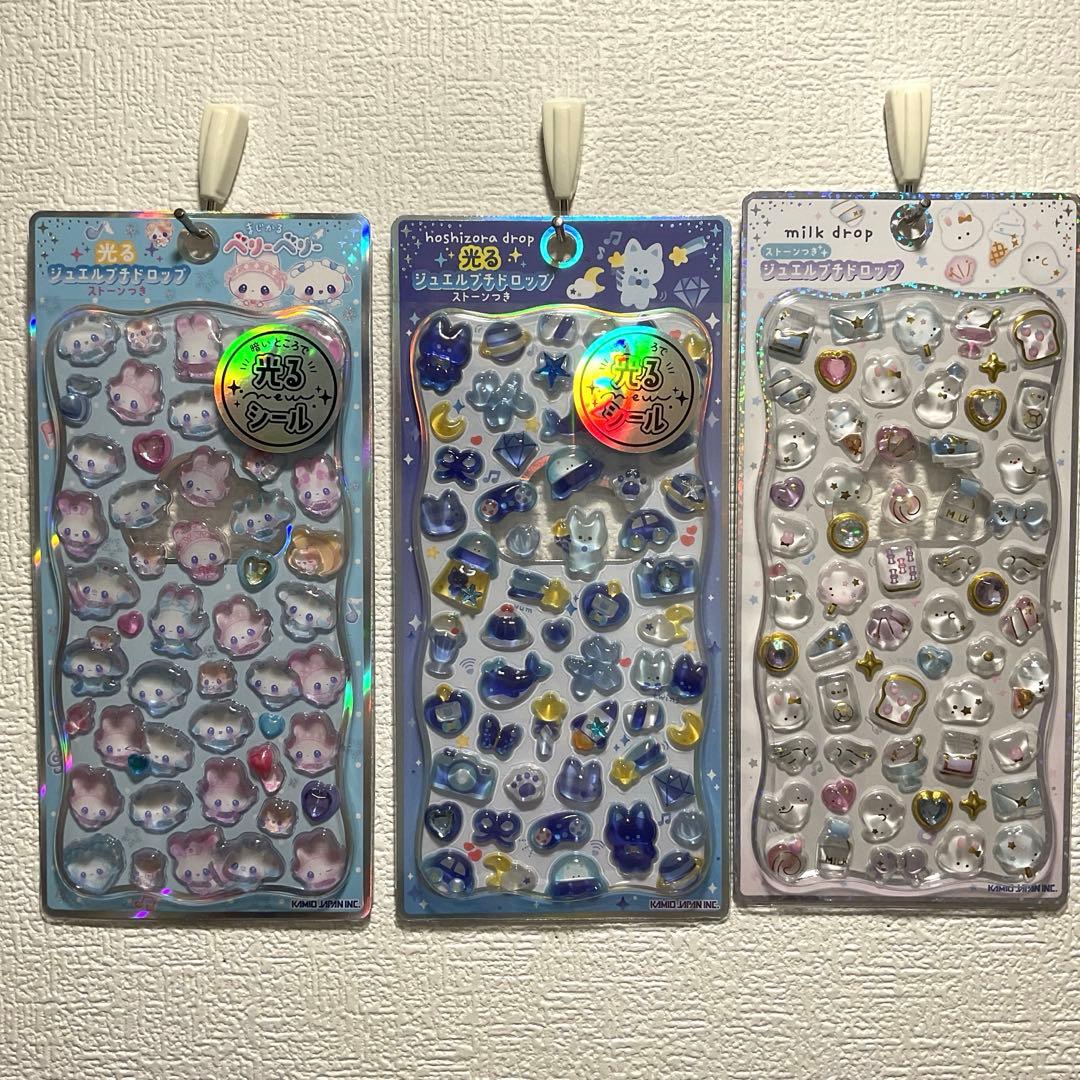 【正規品】ボンボンドロップシール　ジュエルプチドロッププチドロップステッカー9枚