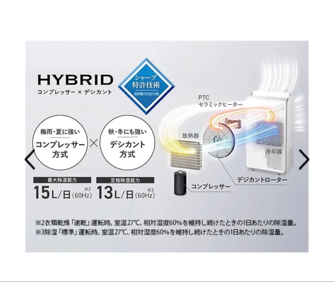 シャープ　衣類乾燥除湿機　ホワイト系　CV-TH150-W