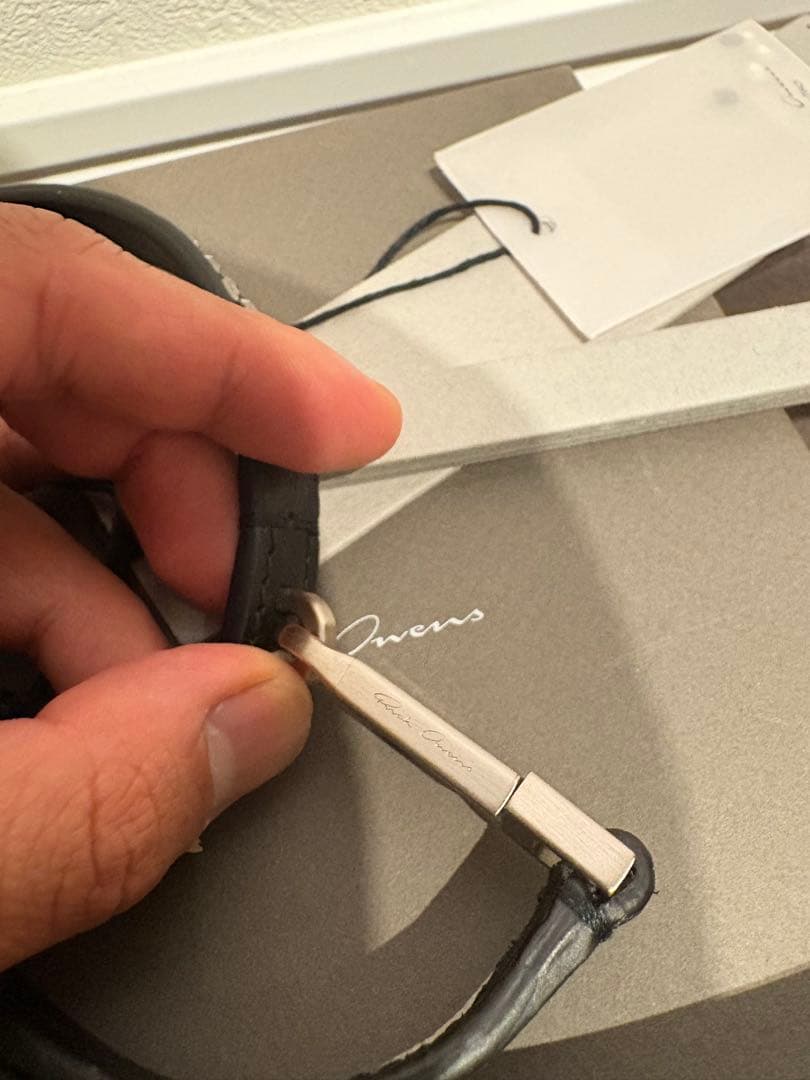 最終価格 Rick Owens ラインストーンレザーチョーカー