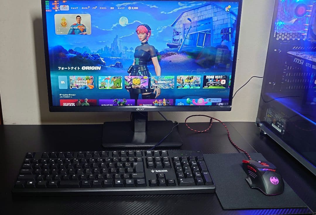 ゲーミングPCフルセット i7 gtx960 SSD256GB メモリ16GB