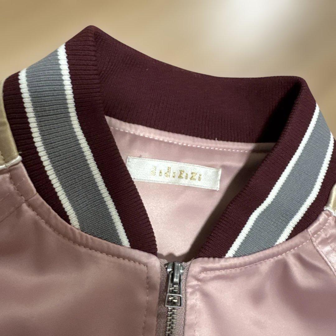 ‪*お様 didizizi 刺繍 スカジャン　うさぎ　チョウ　ピンク　ジャンバー