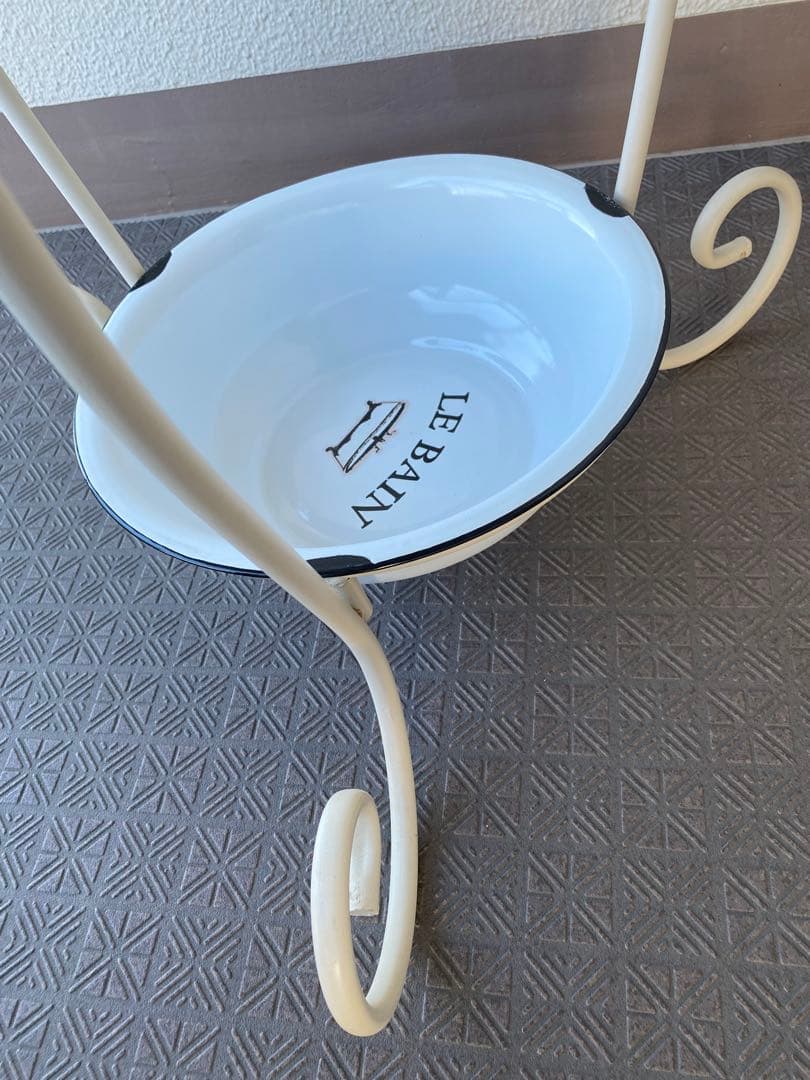 フレンチ カントリー ホーロー 洗面器&ウォッシュスタンド ボウル アンティーク