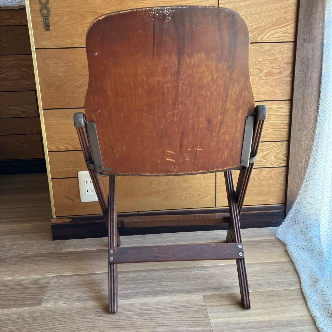 アンティーク　折り畳みたチェア　木製