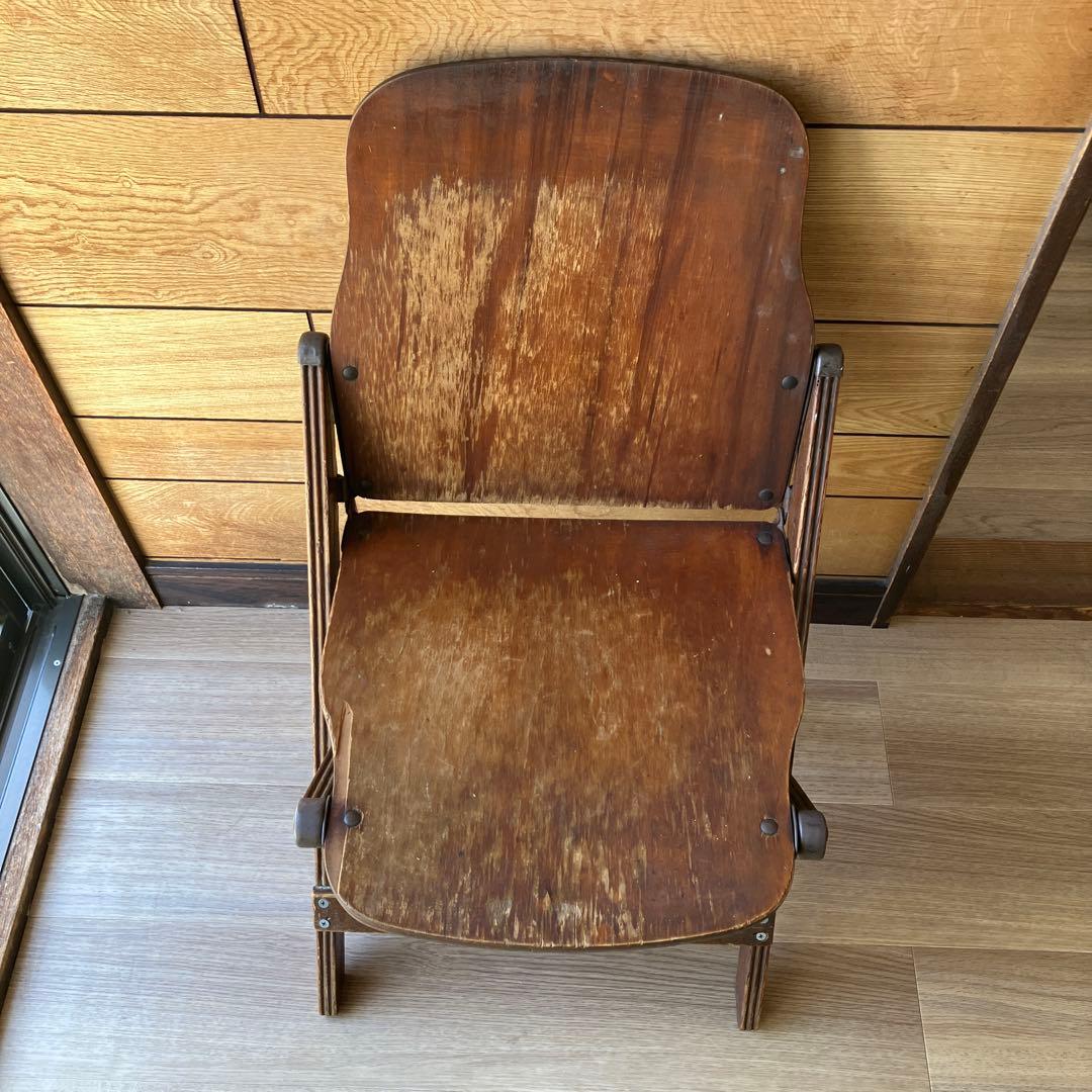 アンティーク　折り畳みたチェア　木製