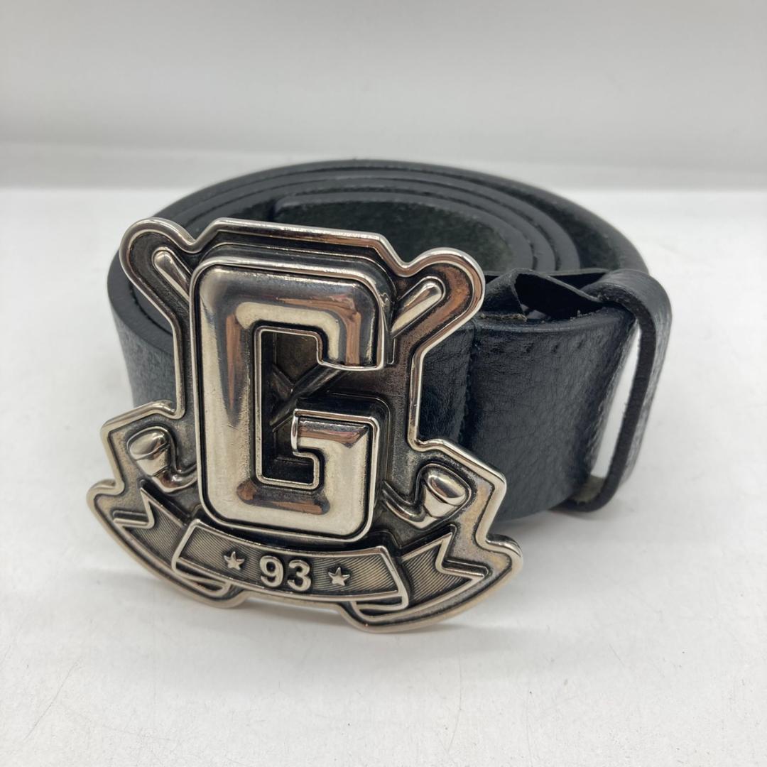 ▼GUCCI レザーベルト　Gバックル　223896　グッチ　ブラック