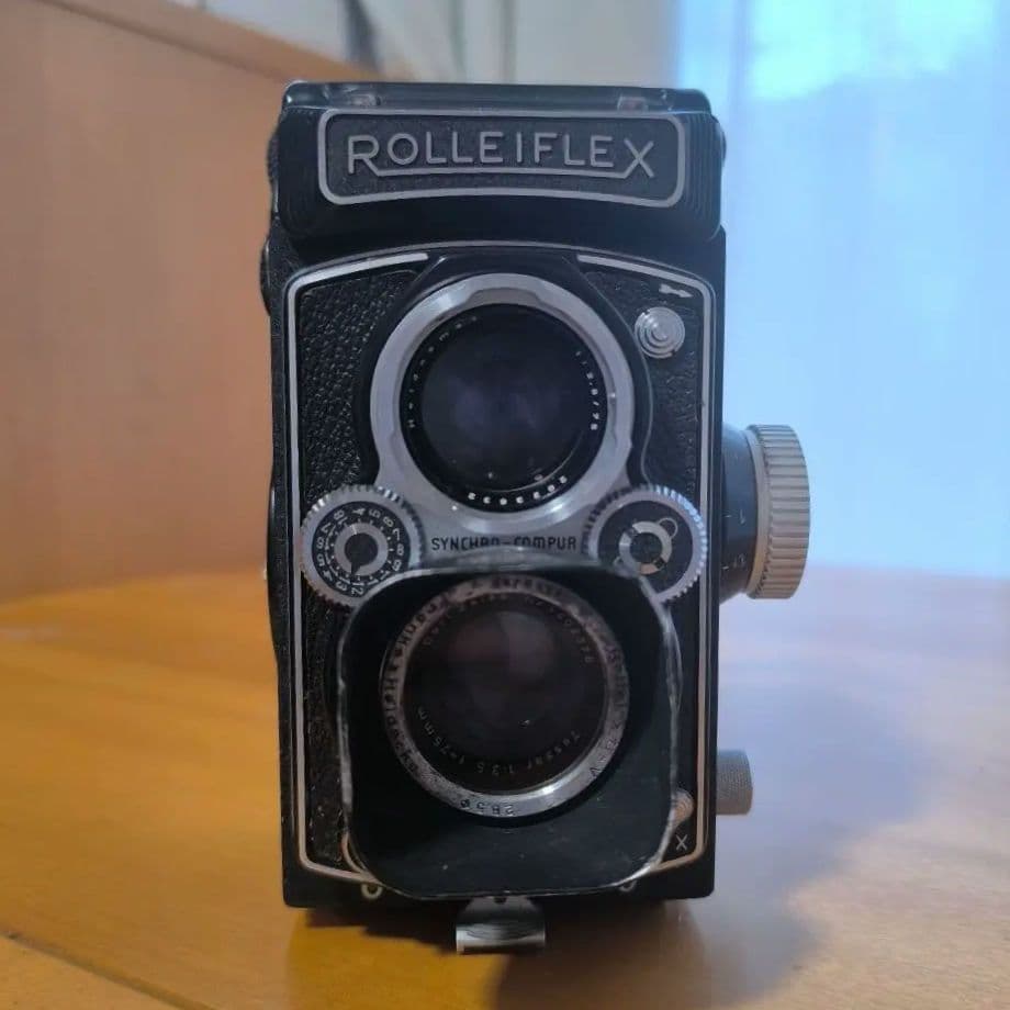 二眼レフカメラ ローライフレックス3.5Bファインダー明るい
