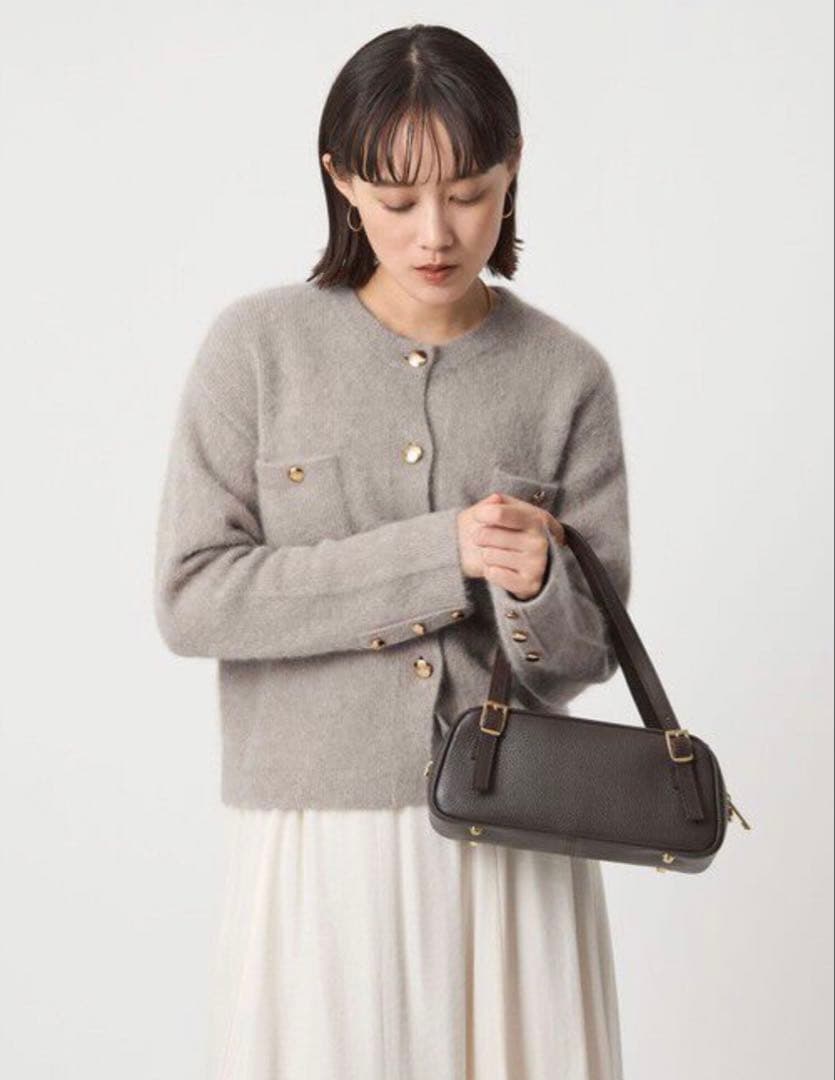 グリーンレーベルリラクシング デイリーエリートカーデ ベージュ カシミヤ