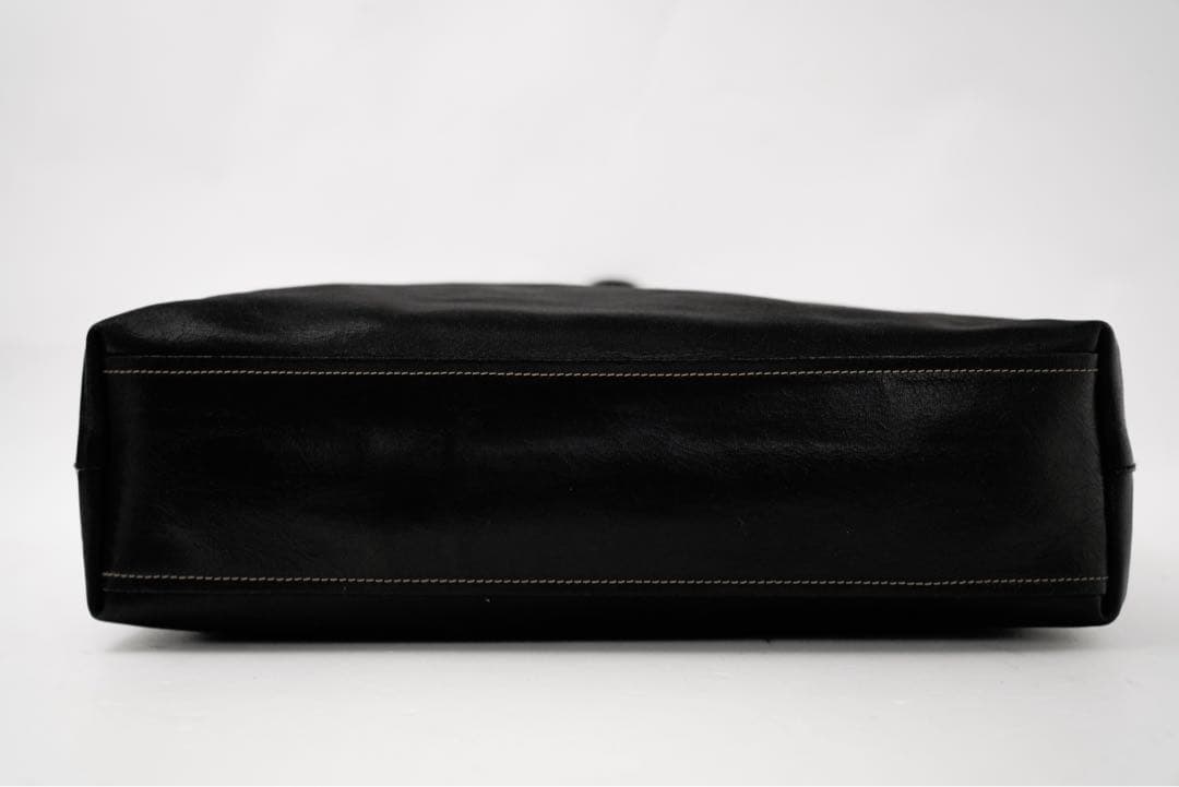 バッグ Prada Black Leather Elegant Vintage Tote