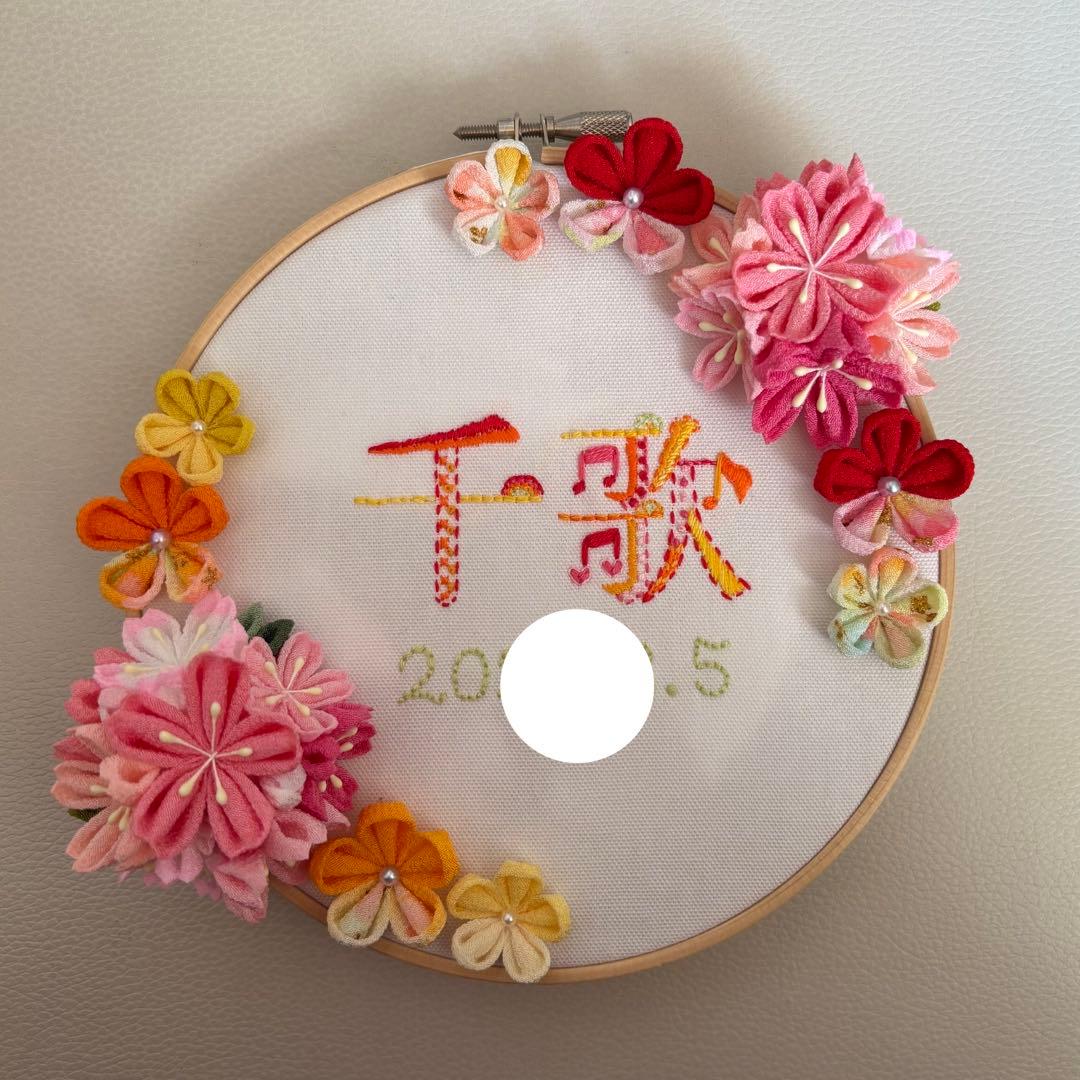 専用　命名書　つまみ細工　刺繍　ネームボード　名前旗　オーダー