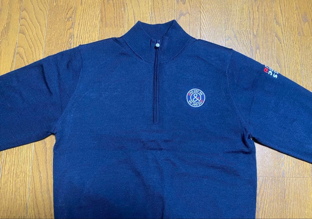 and per se アンパスィ ハーフジップ ニットジャケット ゴルフ