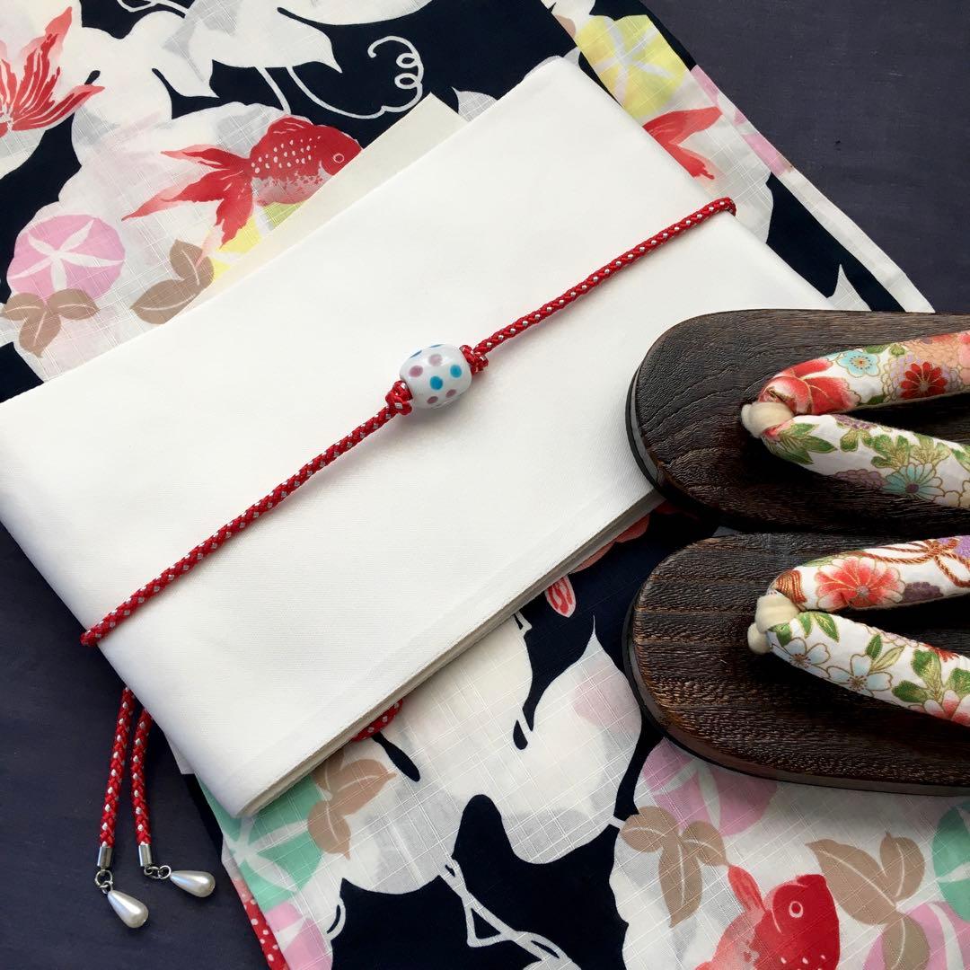 浴衣と帯締めに変更の2点セット、帯なし− 1000円下駄を帯締めに交換。