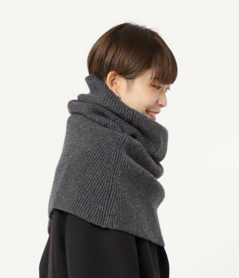 極美品　AP STUDIO リブニットケープ