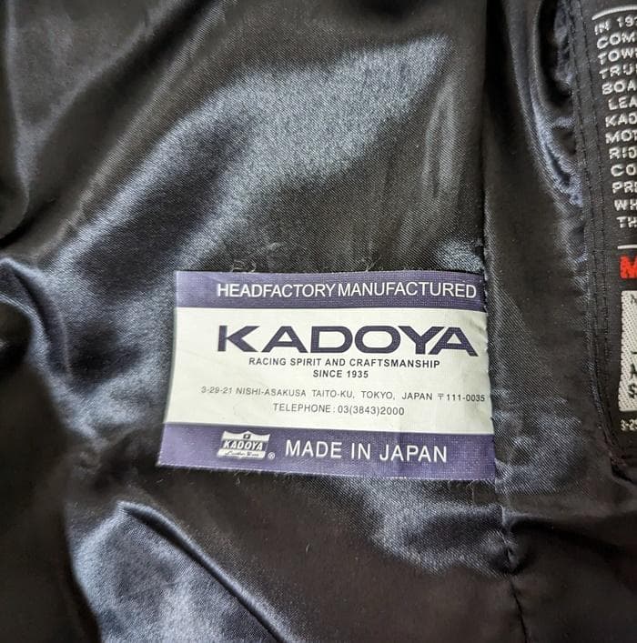 KADOYA（カドヤ）ヘッドファクトリー　ライダース　レディースＳサイズ