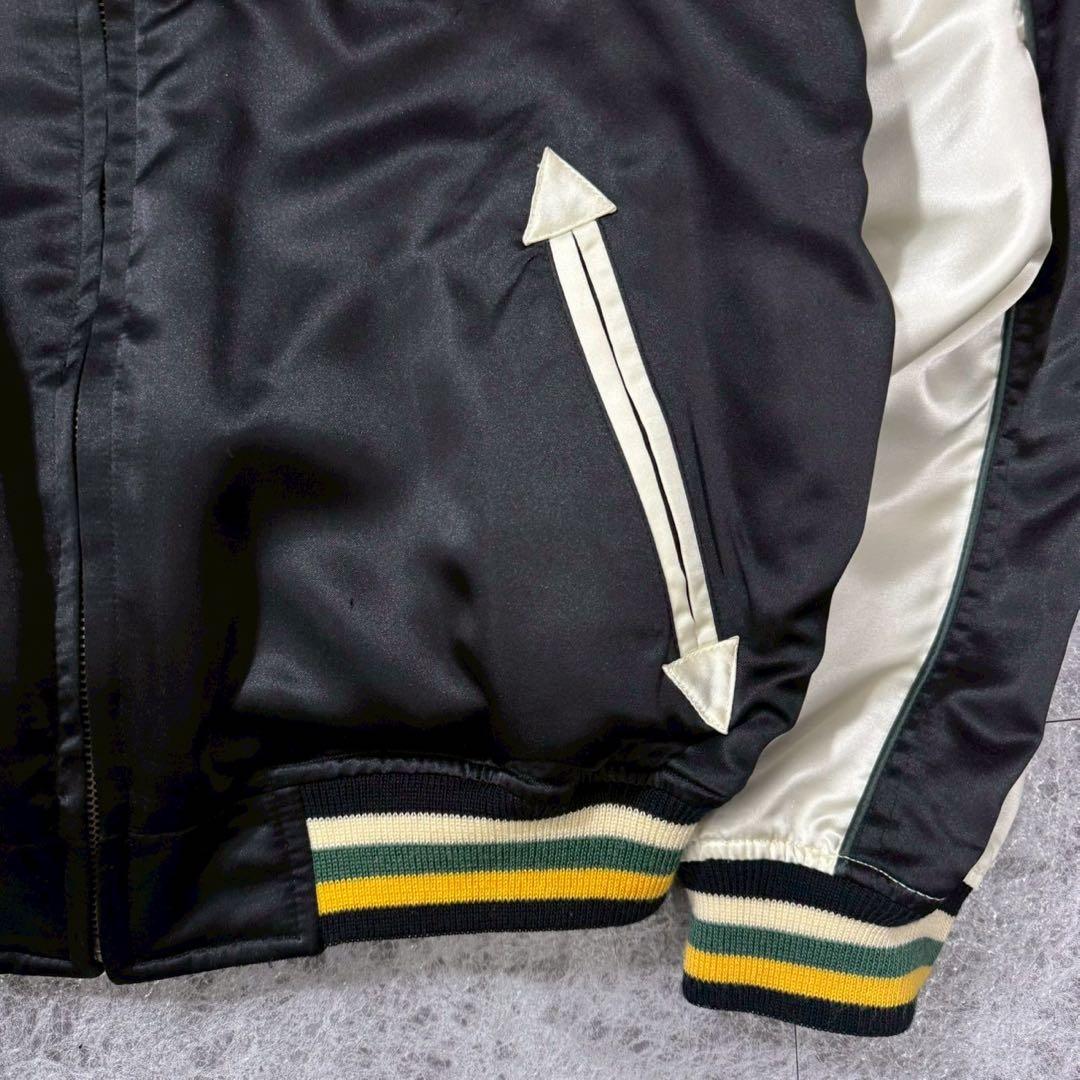 良品 Tedman’s リバーシブル 別珍 スカジャン 40 刺繍 ブラック