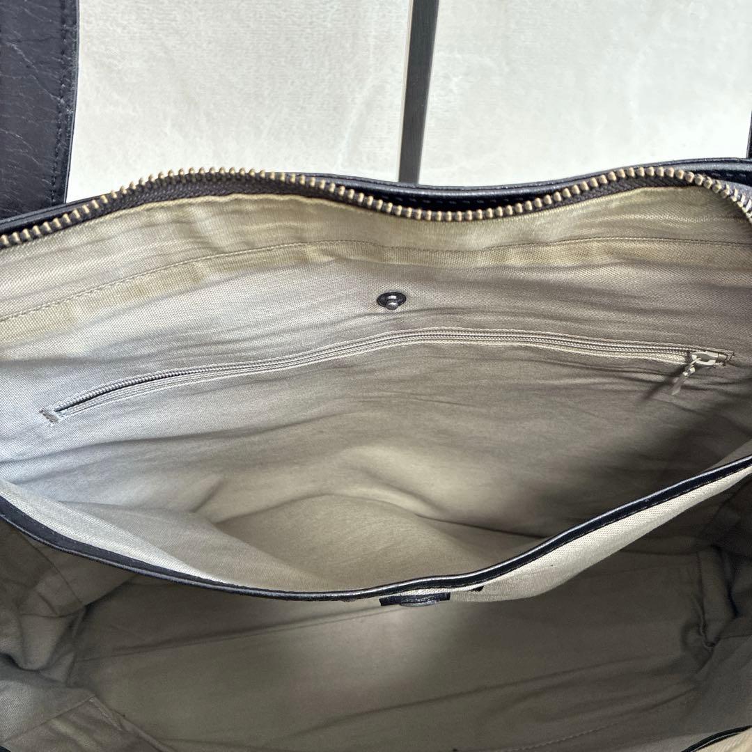 Dakota ダコタブラックレーベル　レザートートバッグ　肩掛け　A4 ブラック