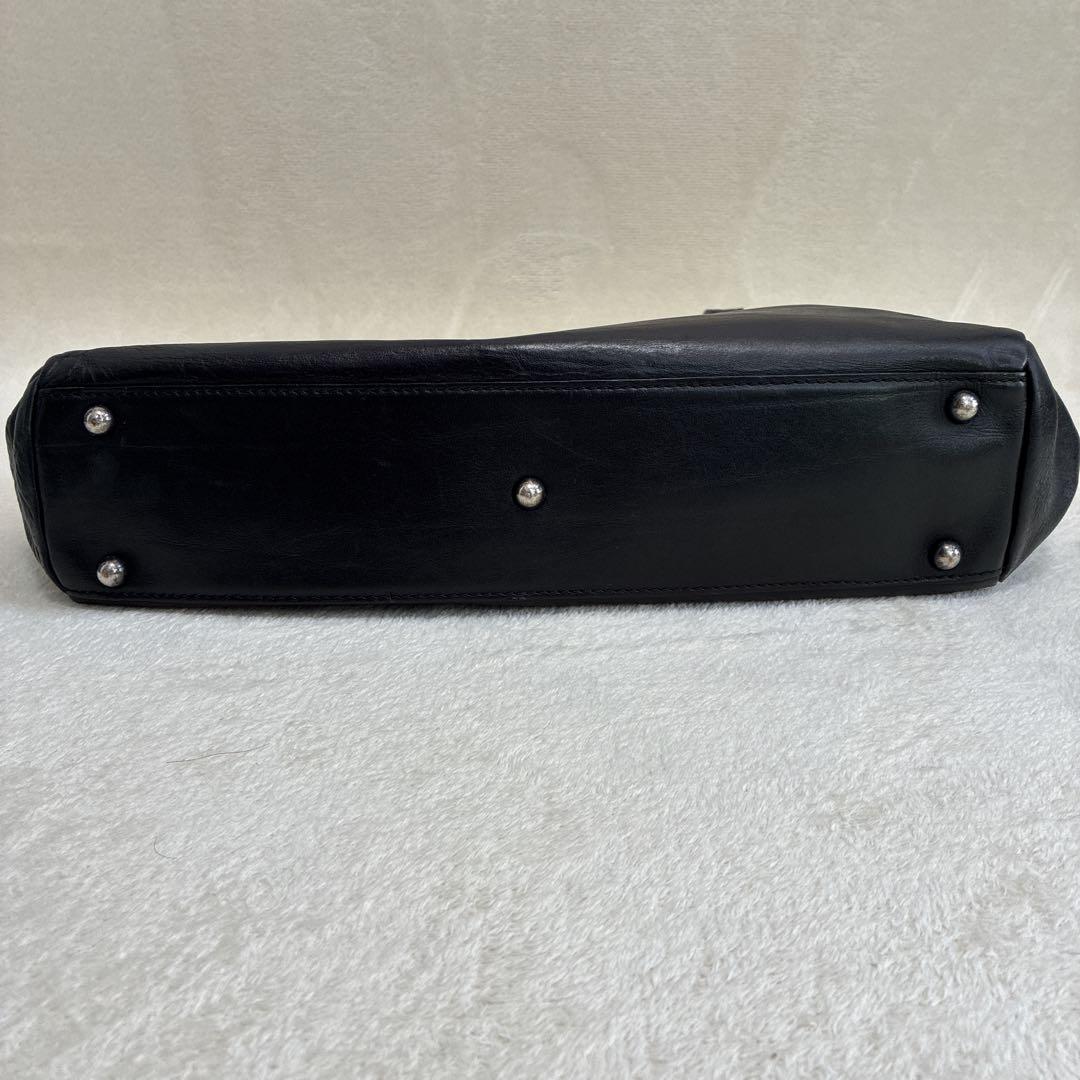 Dakota ダコタブラックレーベル　レザートートバッグ　肩掛け　A4 ブラック