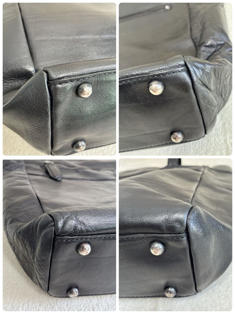 Dakota ダコタブラックレーベル　レザートートバッグ　肩掛け　A4 ブラック