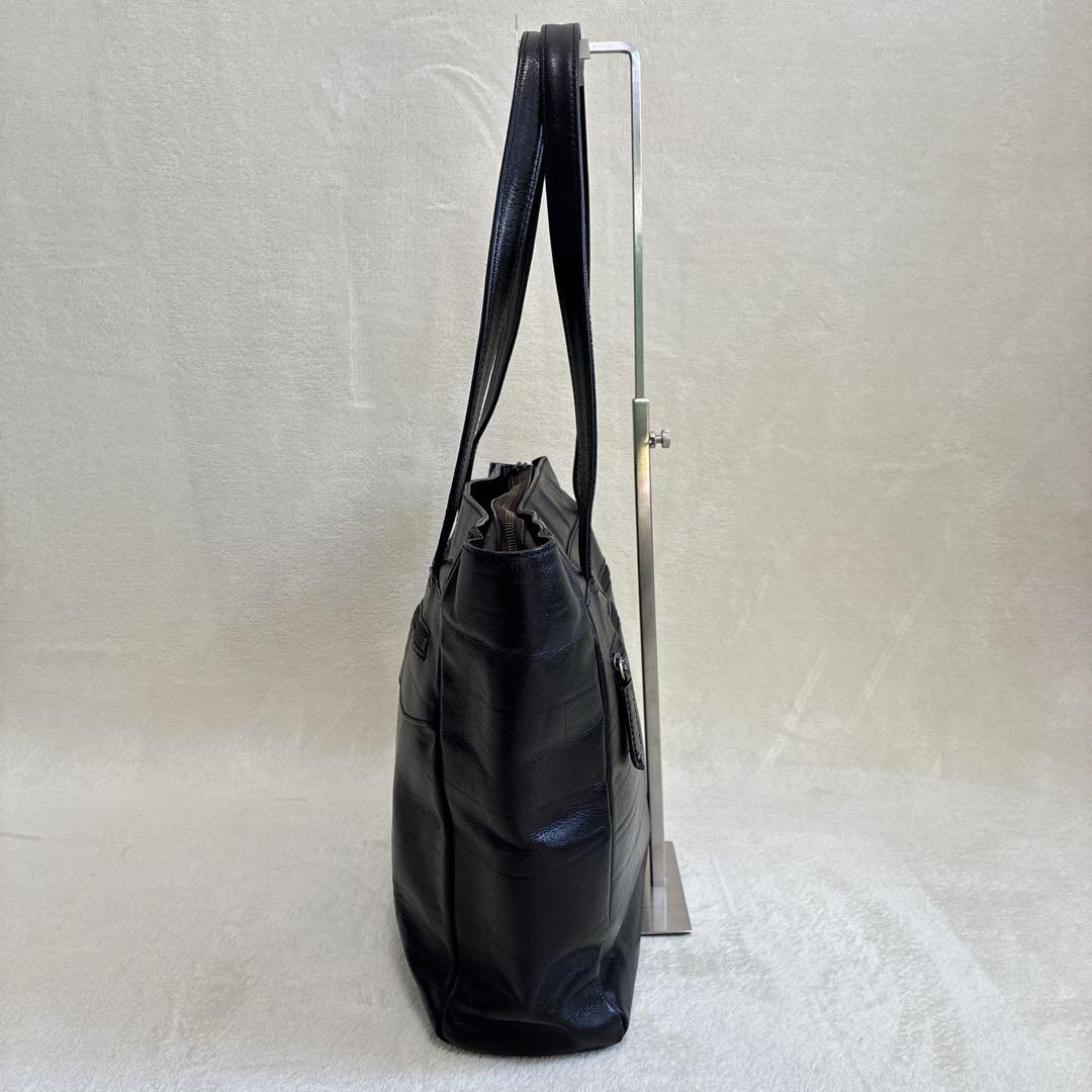 Dakota ダコタブラックレーベル　レザートートバッグ　肩掛け　A4 ブラック