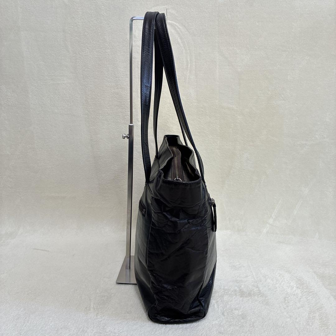 Dakota ダコタブラックレーベル　レザートートバッグ　肩掛け　A4 ブラック