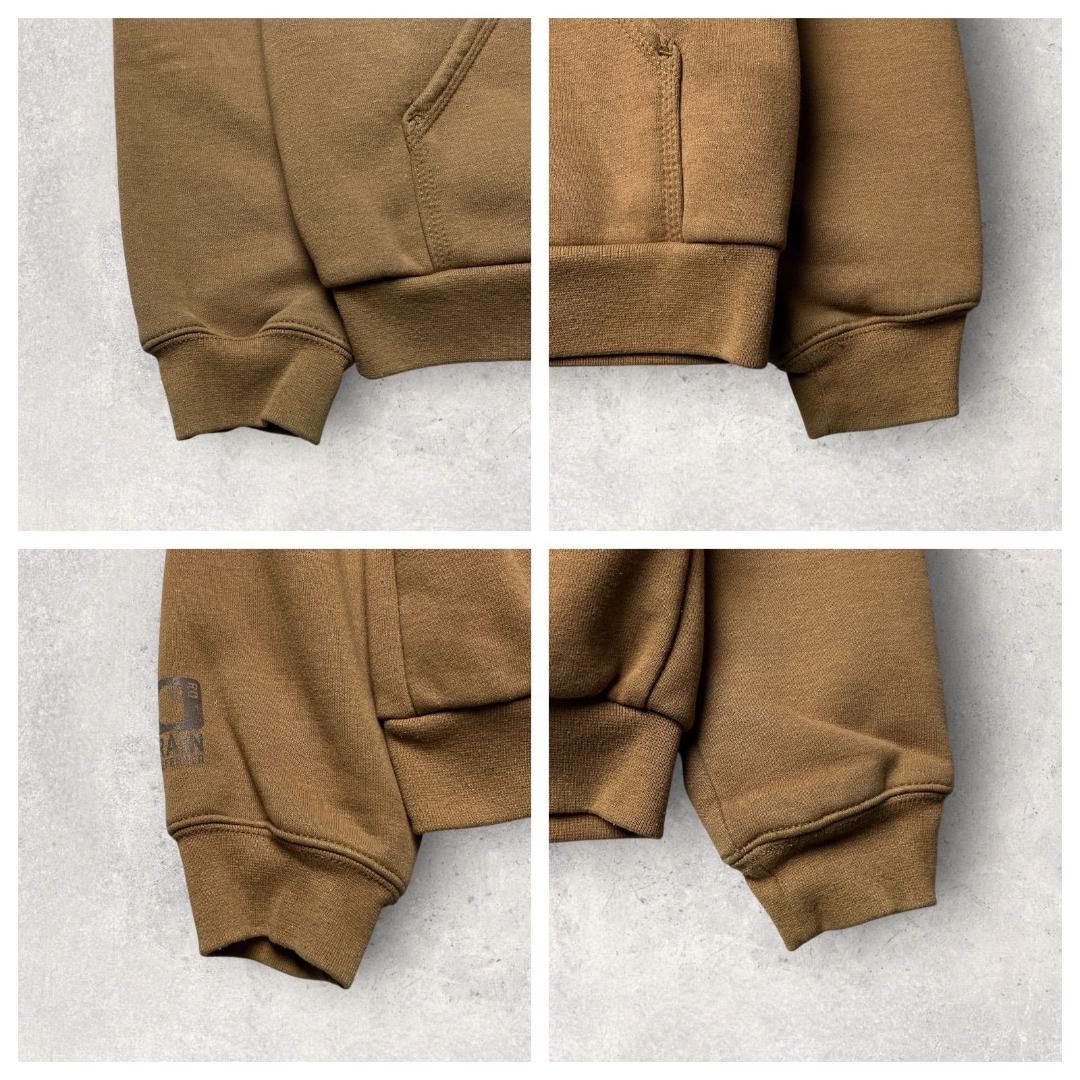 カーハート 裏サーマル ジップアップ パーカー ダブルフェイス ブラウン S