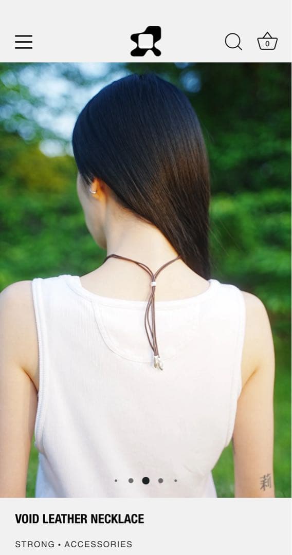 アクセサリー strong void leather necklace silver 925