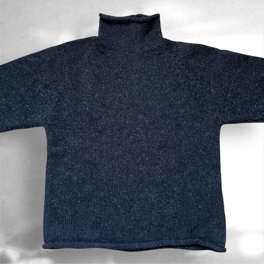 名作 ジェイクルー 巨人タグ ロールネック ニット ブラック S J.Crew