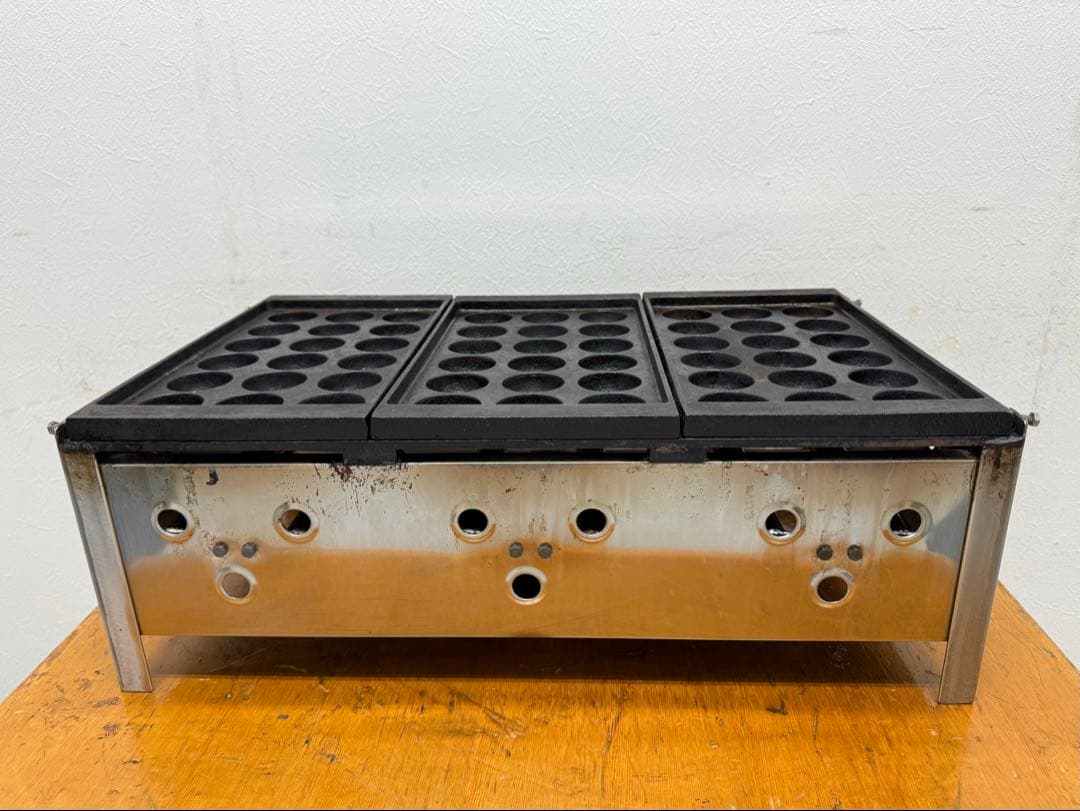 たこ焼き器　業務用　１８穴プレート３枚　５４玉　プロパンガス　店舗　屋台　飲食店