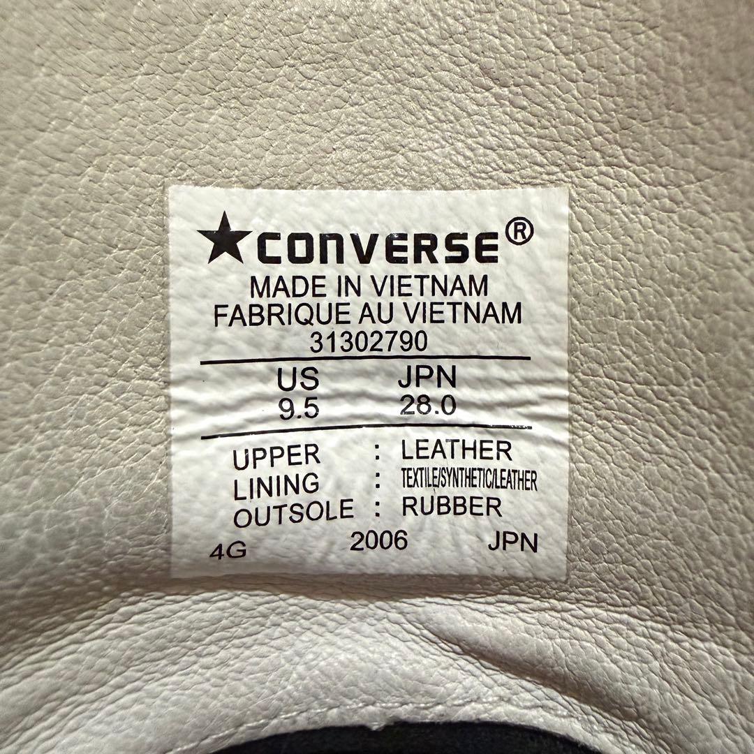 【一点物】コンバース レザー ハイカット ビブラム カスタム サイドジップ 黒