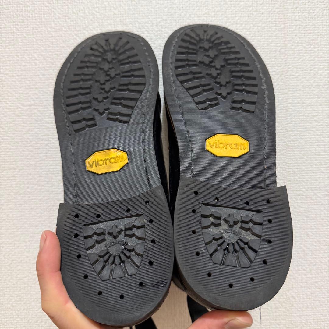 【一点物】コンバース レザー ハイカット ビブラム カスタム サイドジップ 黒