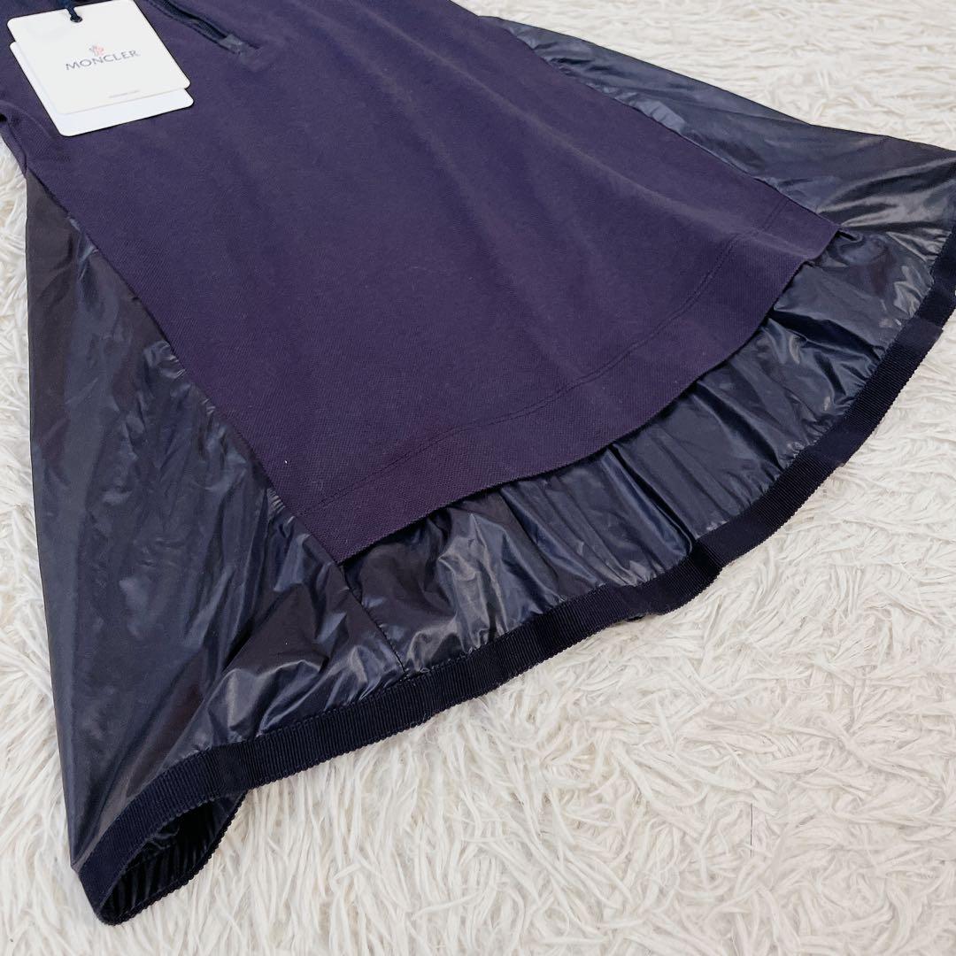 美品　モンクレール　国内正規品タグ　異素材切替ワンピース　半袖　104㎝