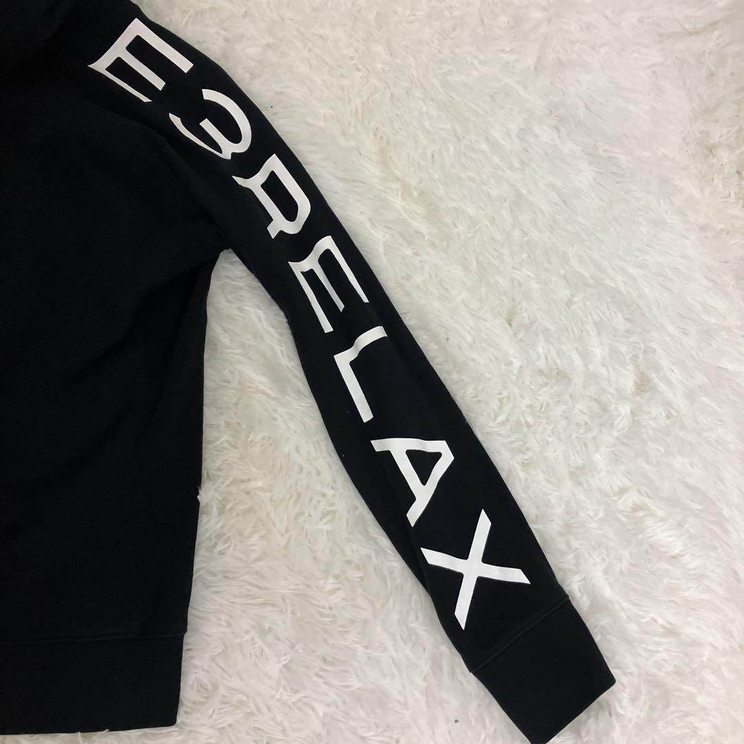 【美品】1PIU1UGUALE3 RELAX 黒　ロゴ　パーカー　セットアップ