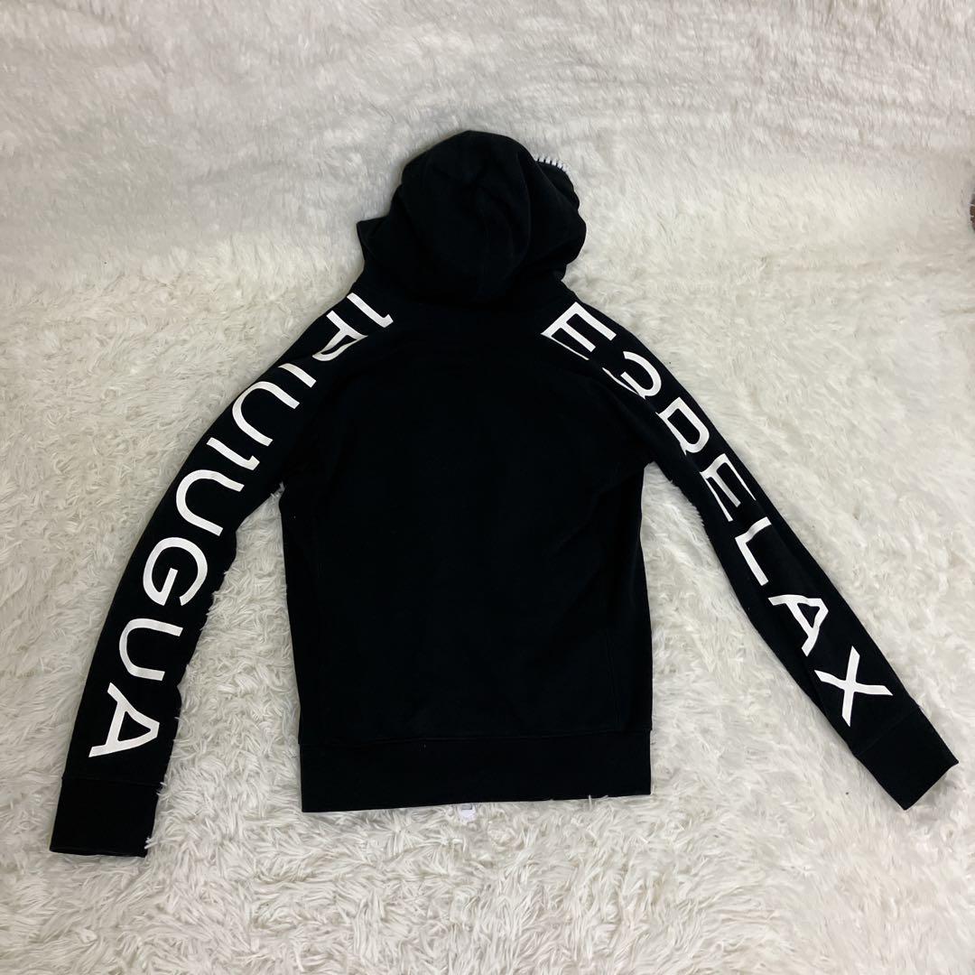 【美品】1PIU1UGUALE3 RELAX 黒　ロゴ　パーカー　セットアップ