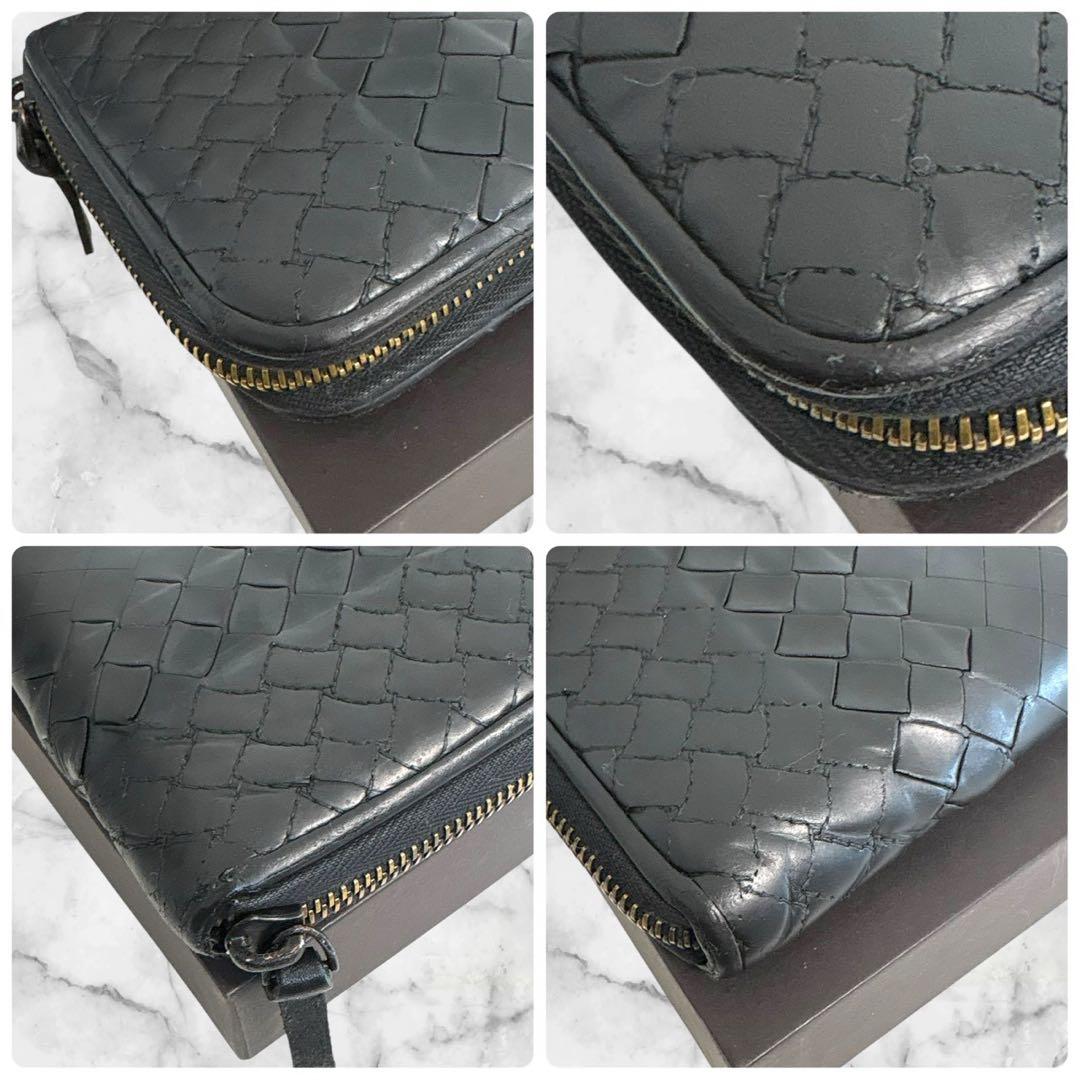 美品✨ 希少 ボッテガヴェネタ イントレチャート　長財布 ラウンドファスナー