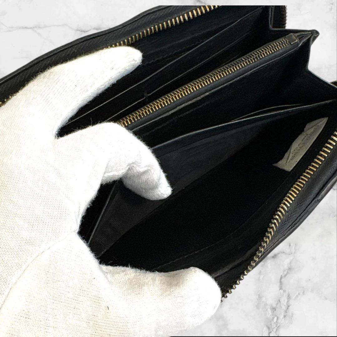 美品✨ 希少 ボッテガヴェネタ イントレチャート　長財布 ラウンドファスナー