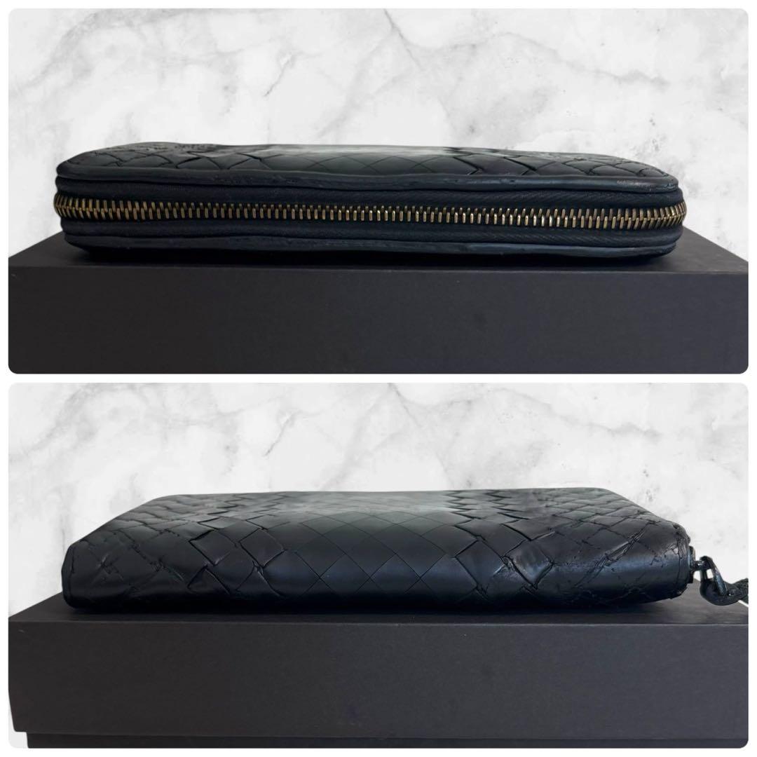 美品✨ 希少 ボッテガヴェネタ イントレチャート　長財布 ラウンドファスナー